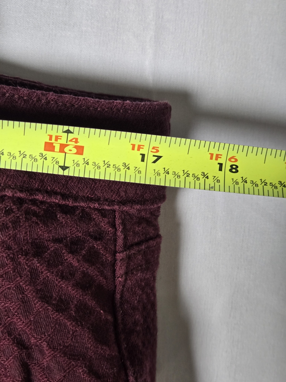 Joe Fresh Burgundy Snakeskin Embossed Ultra Slim Skinny Jeans - Picture 7 of 8